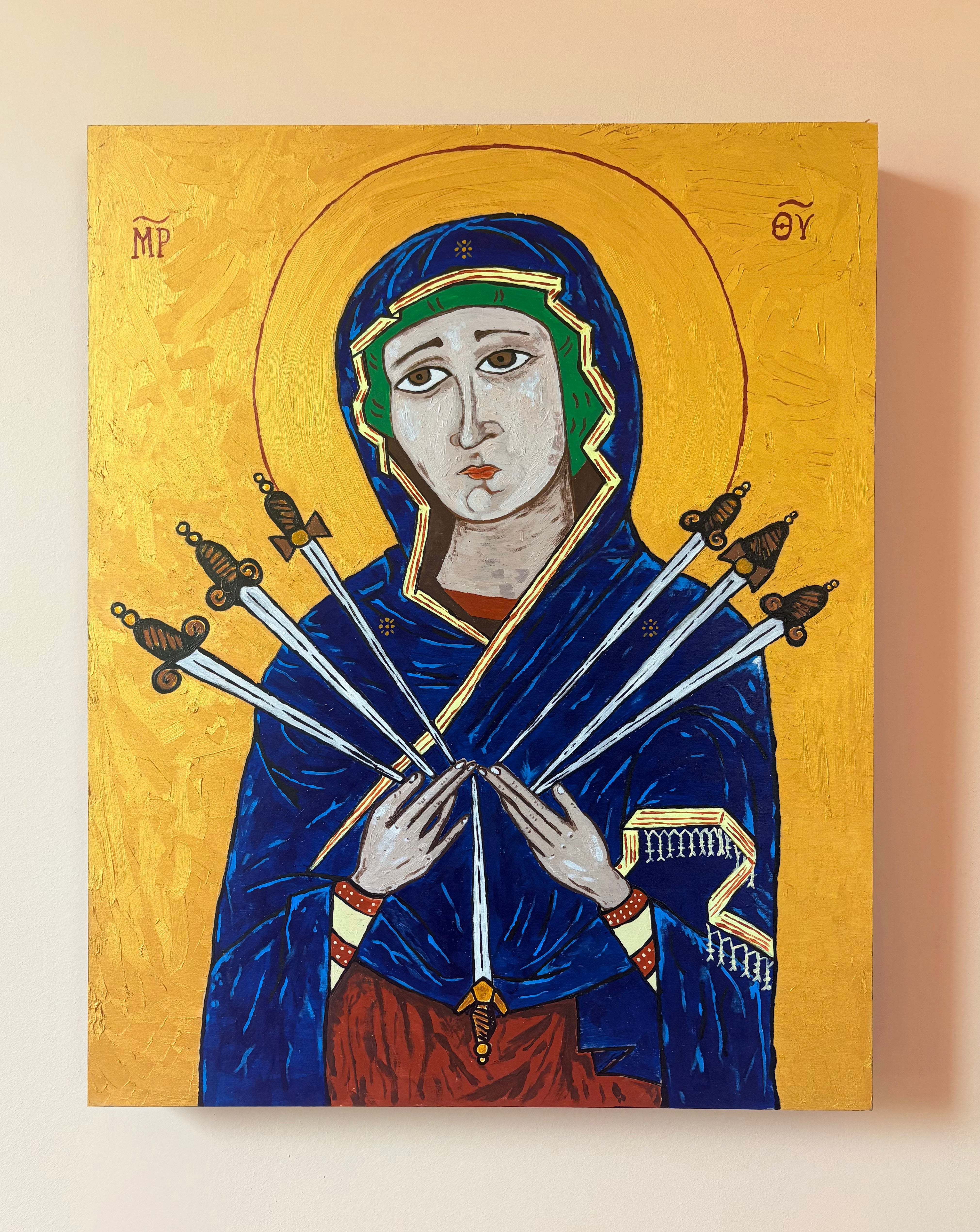 Our Lady of Sorrows icon by Stephen Hotchkiss of The New New Age