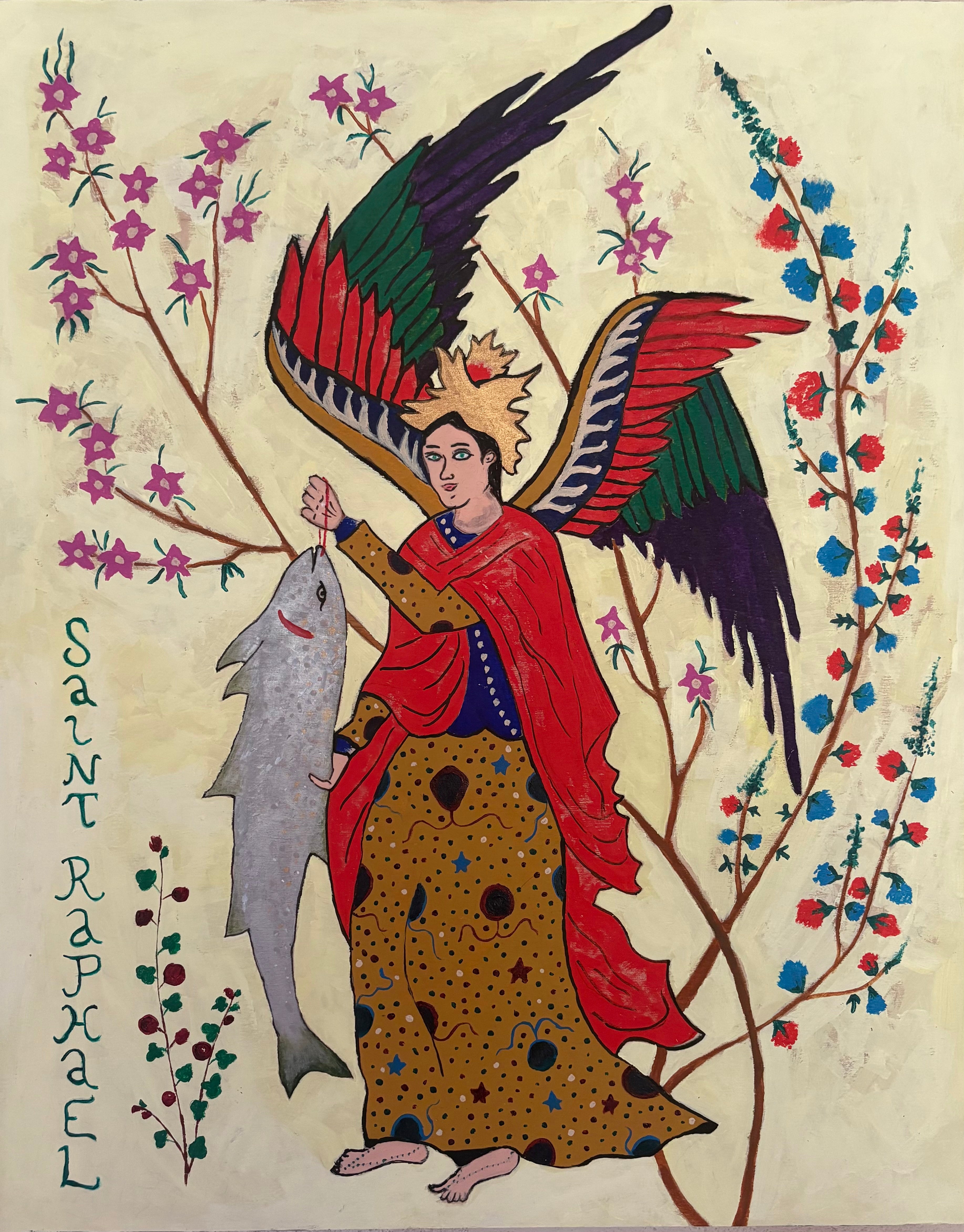 Saint Raphael icon by Stephen Hotchkiss of The New New Age