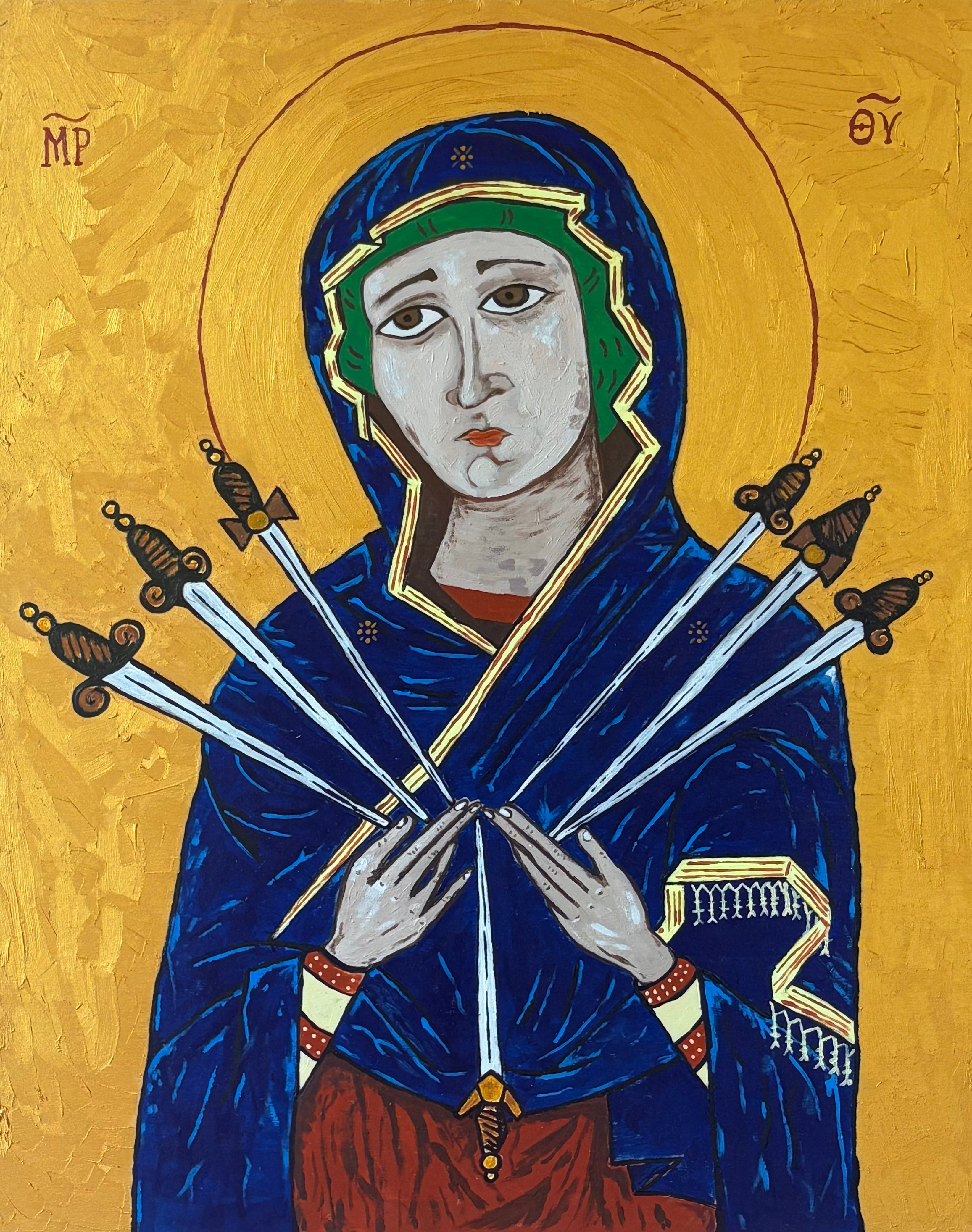 Our Lady of Sorrows icon by Stephen Hotchkiss of The New New Age