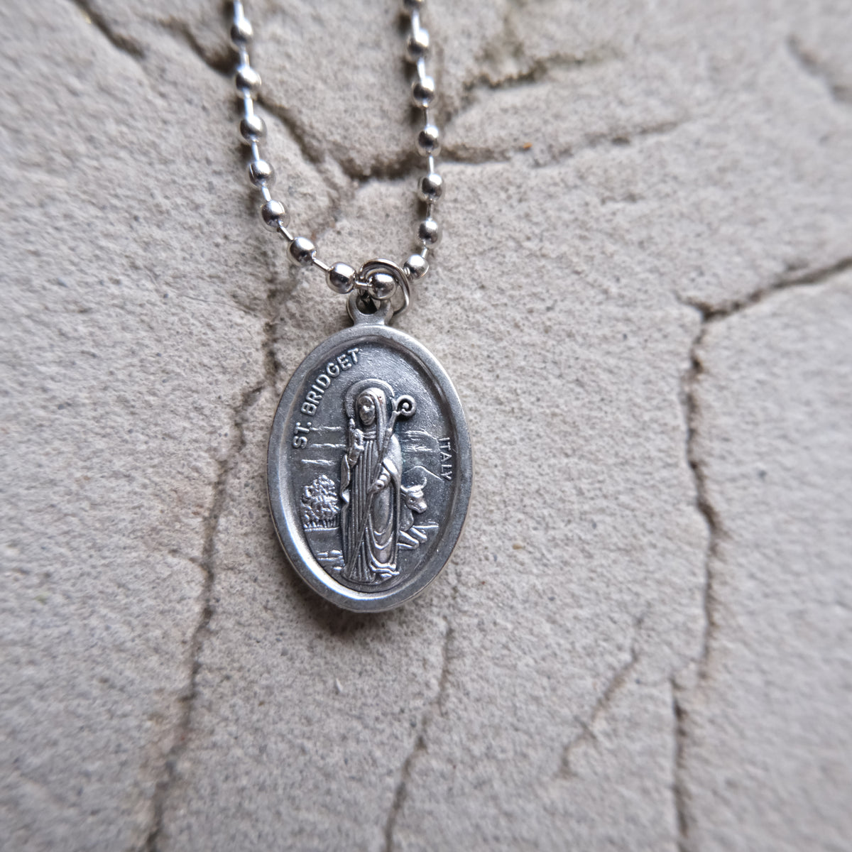 Saint Patrick and Saint Bridget medallion