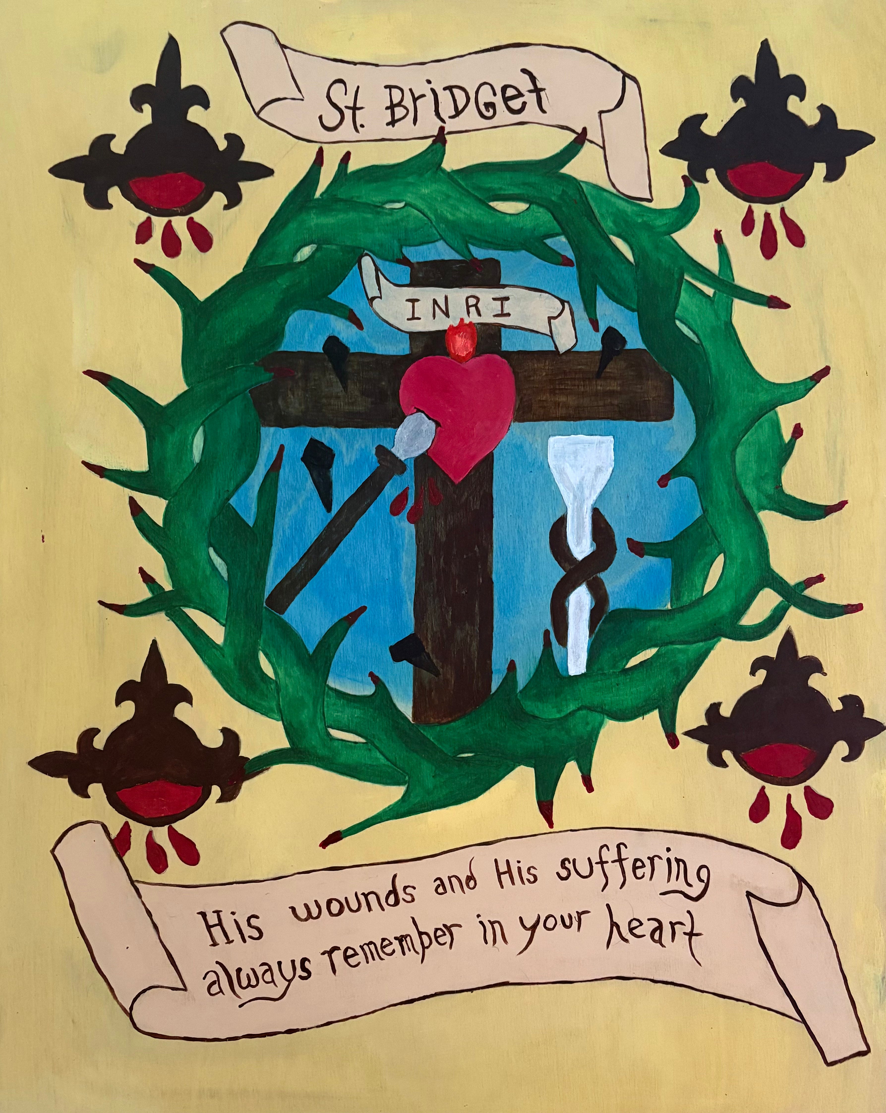 Saint Bridget devotional image by Stephen Hotchkiss of The New New Age.