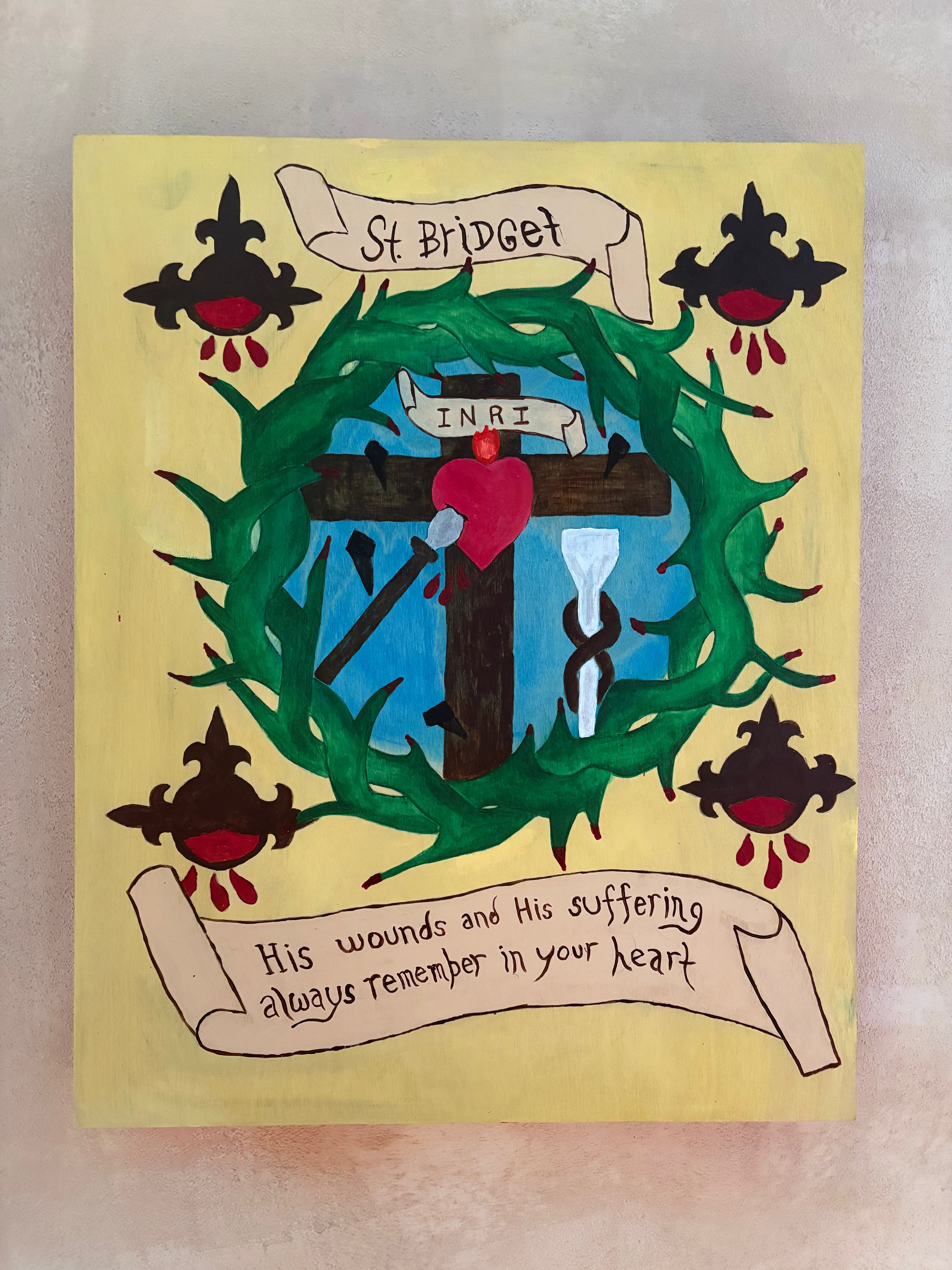 Saint Bridget devotional image by Stephen Hotchkiss of The New New Age.