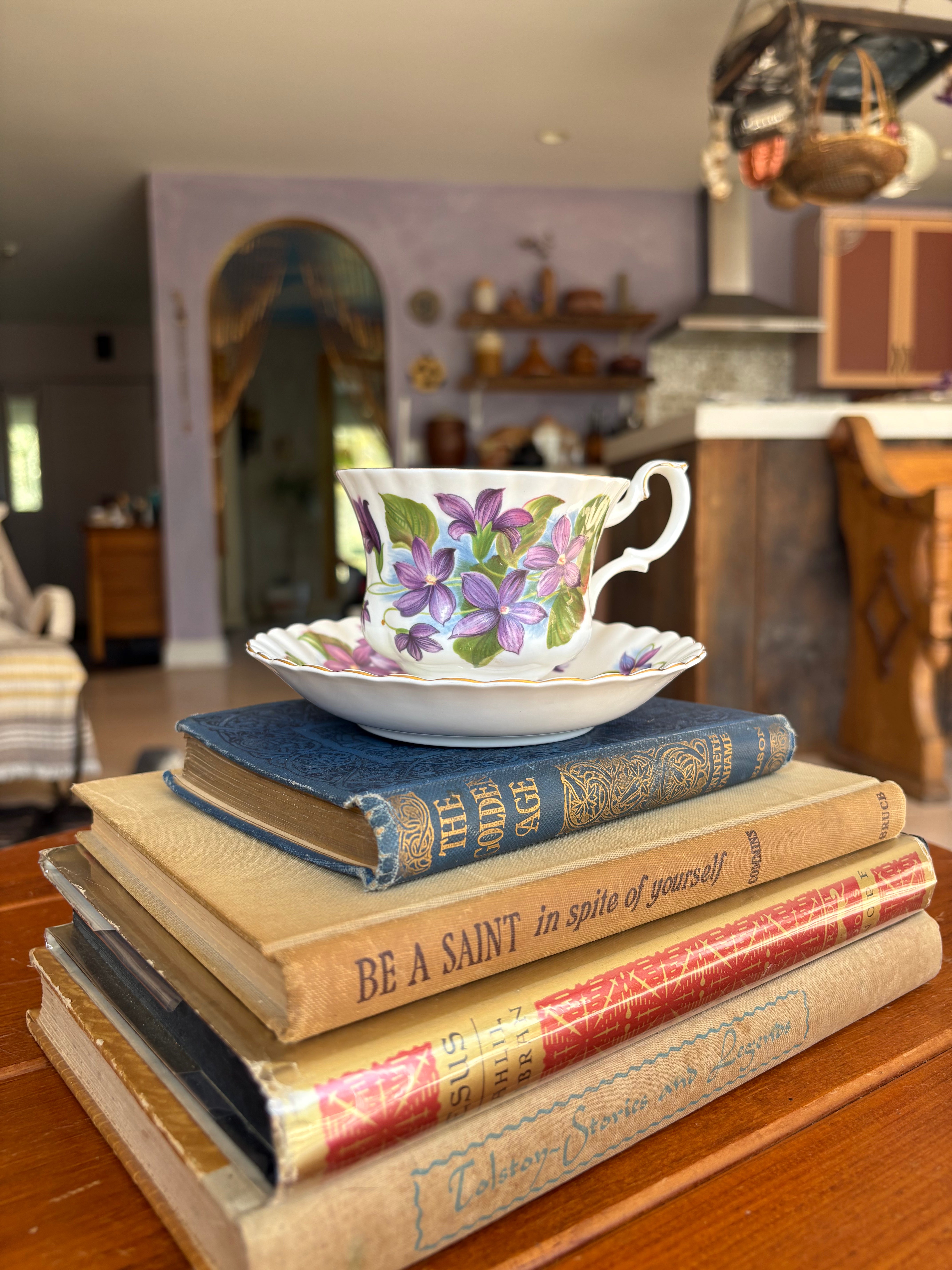 Royal Albert Purple Violet Bone China Tea cup and saucer set