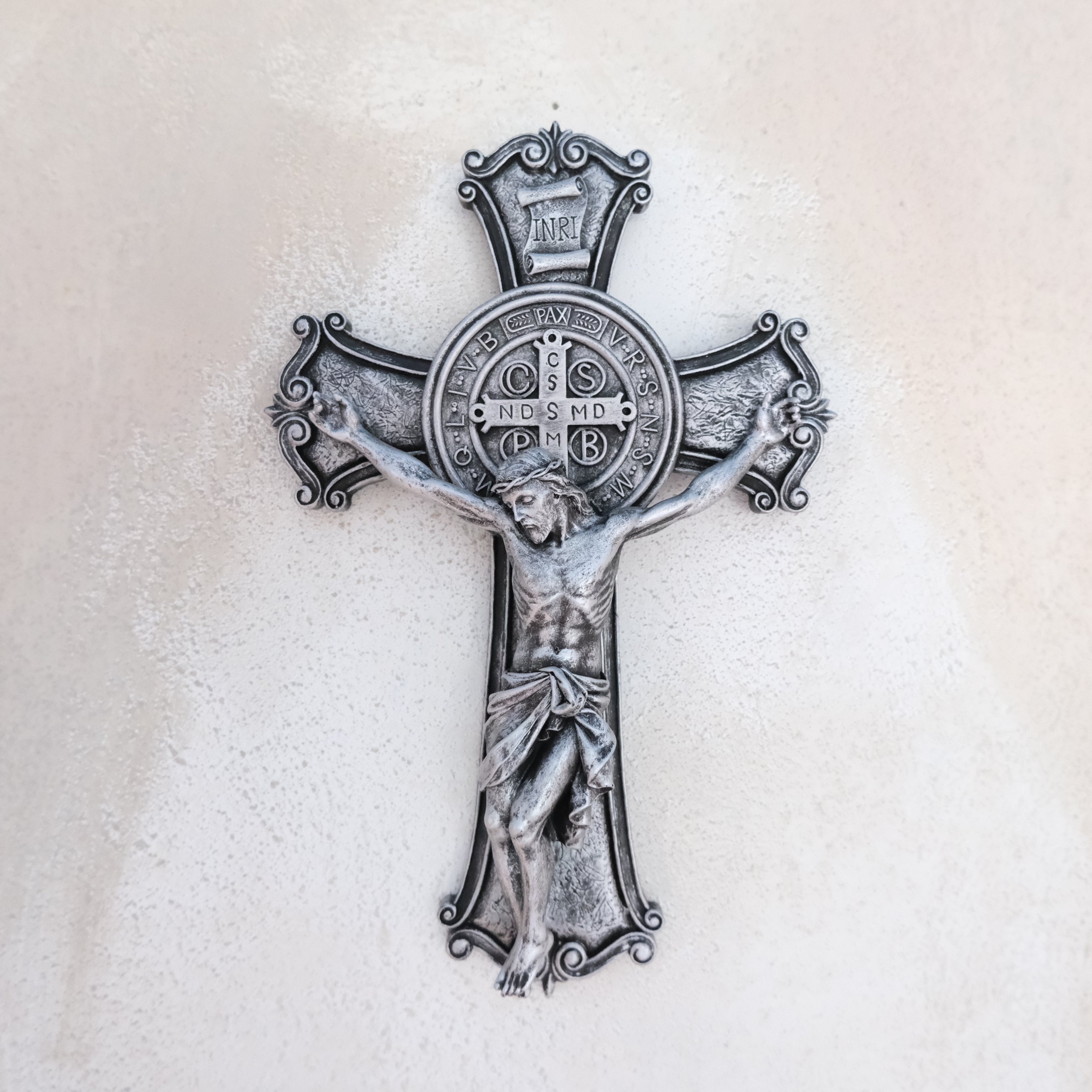 St Benedict's Cross in silver by The New New Age