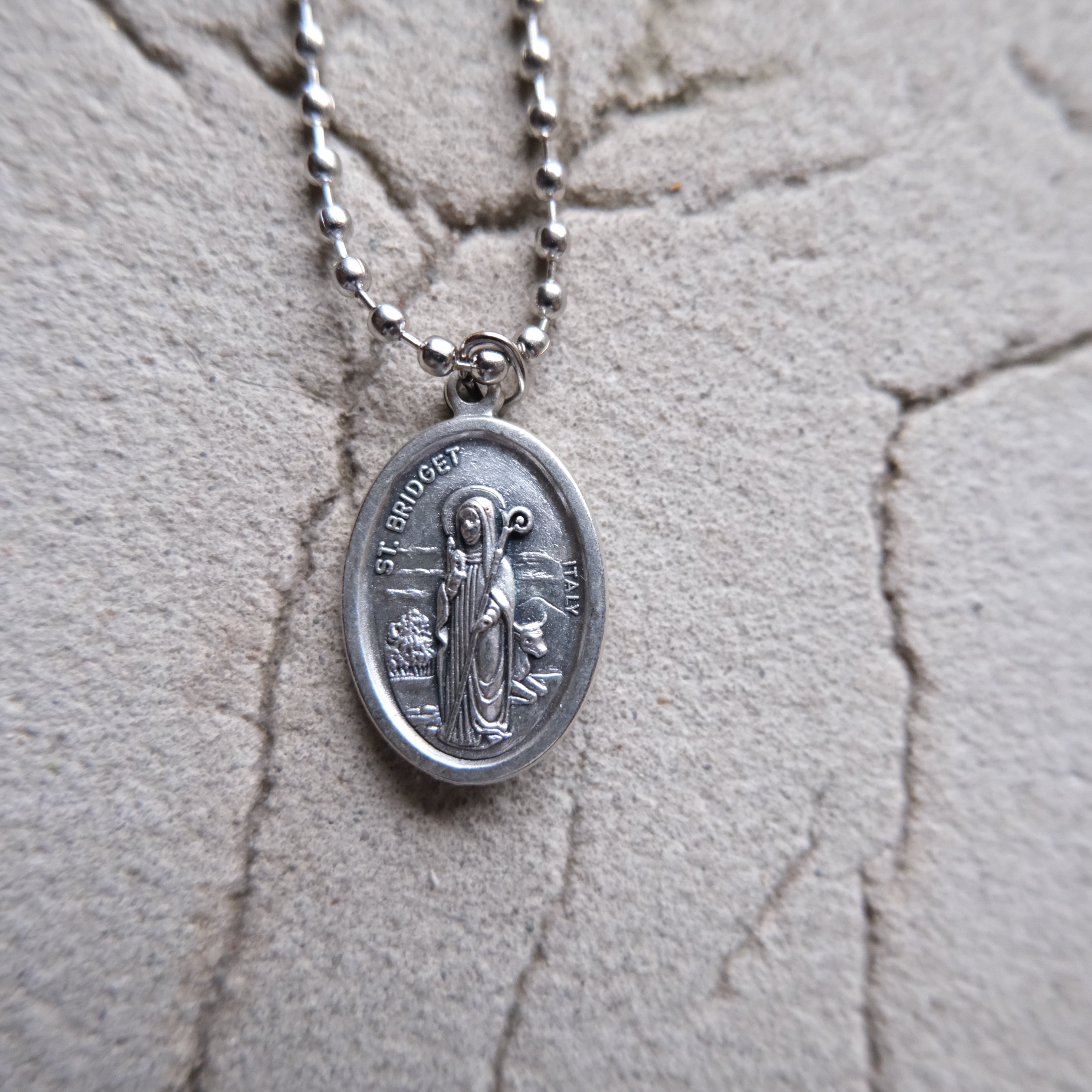 Saint Patrick and Saint Bridget medallion