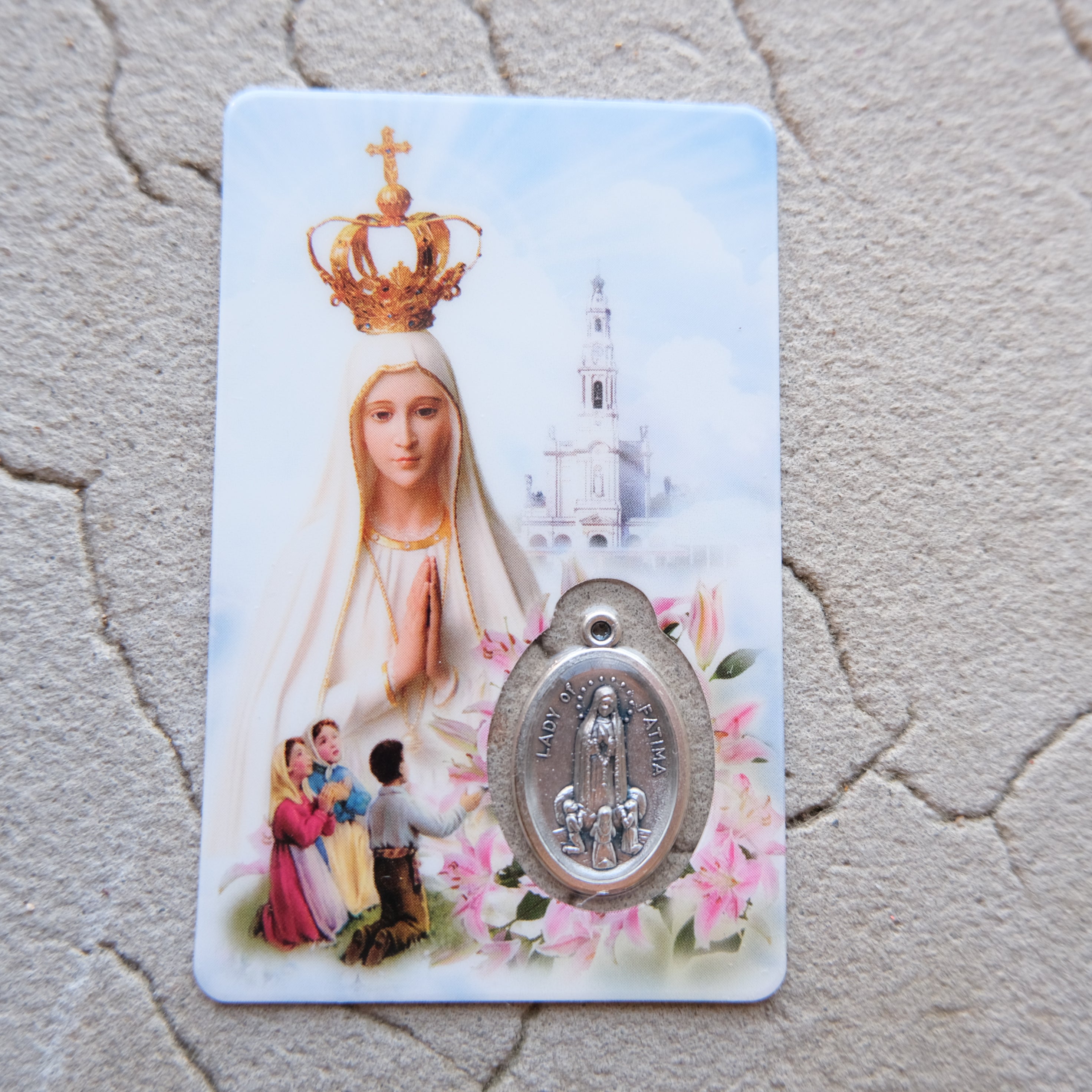 OUR LADY OF FATIMA PRAYER CARD