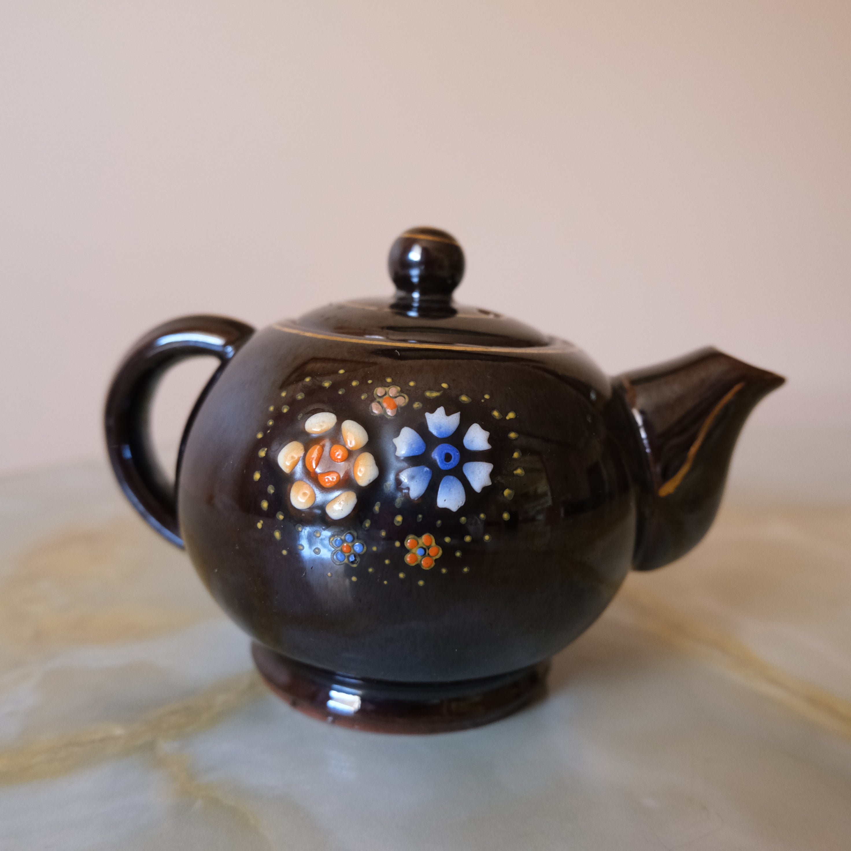 Vintage Handpainted Ceramic Teapot