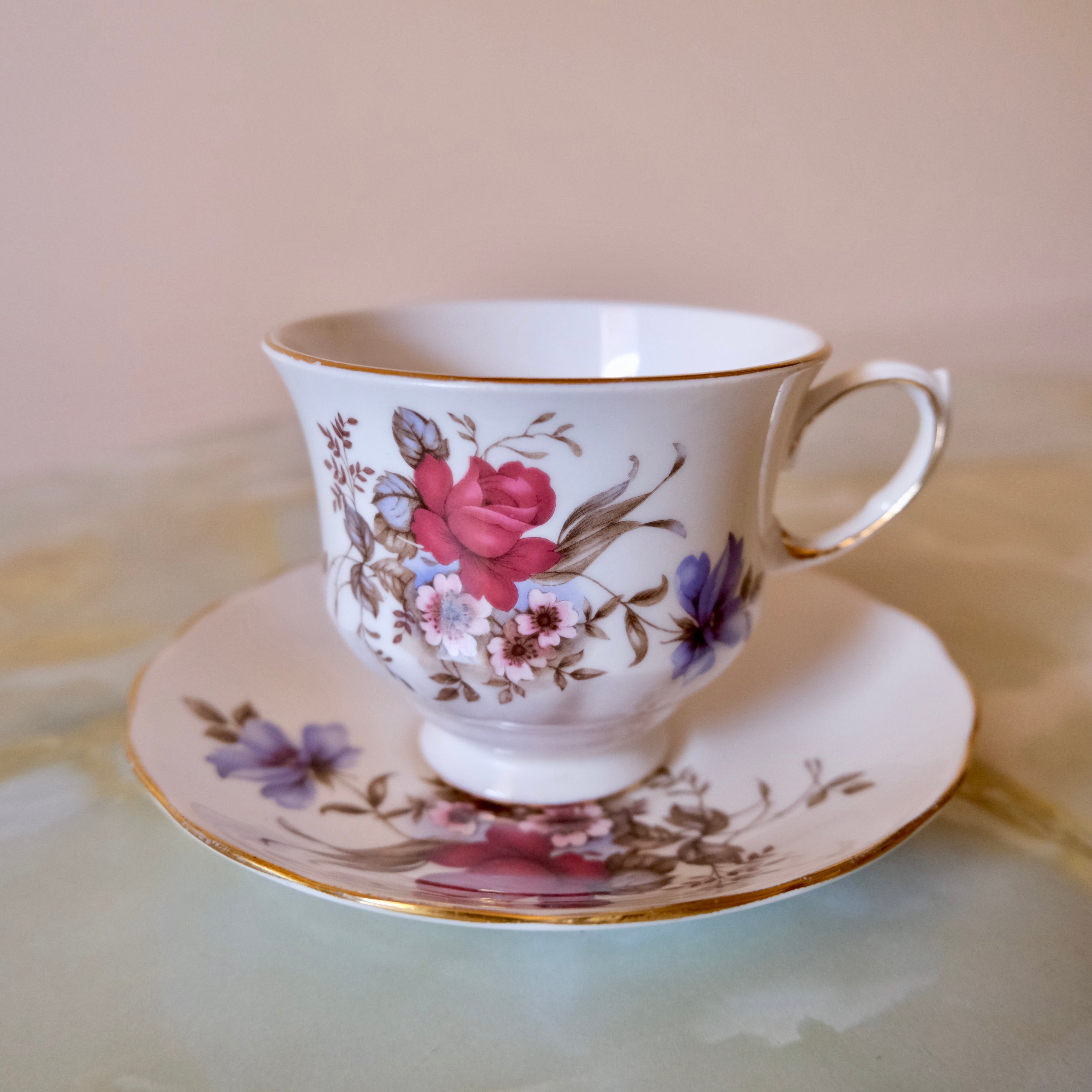 Queen Anne Bone China Tea Cup and Saucer