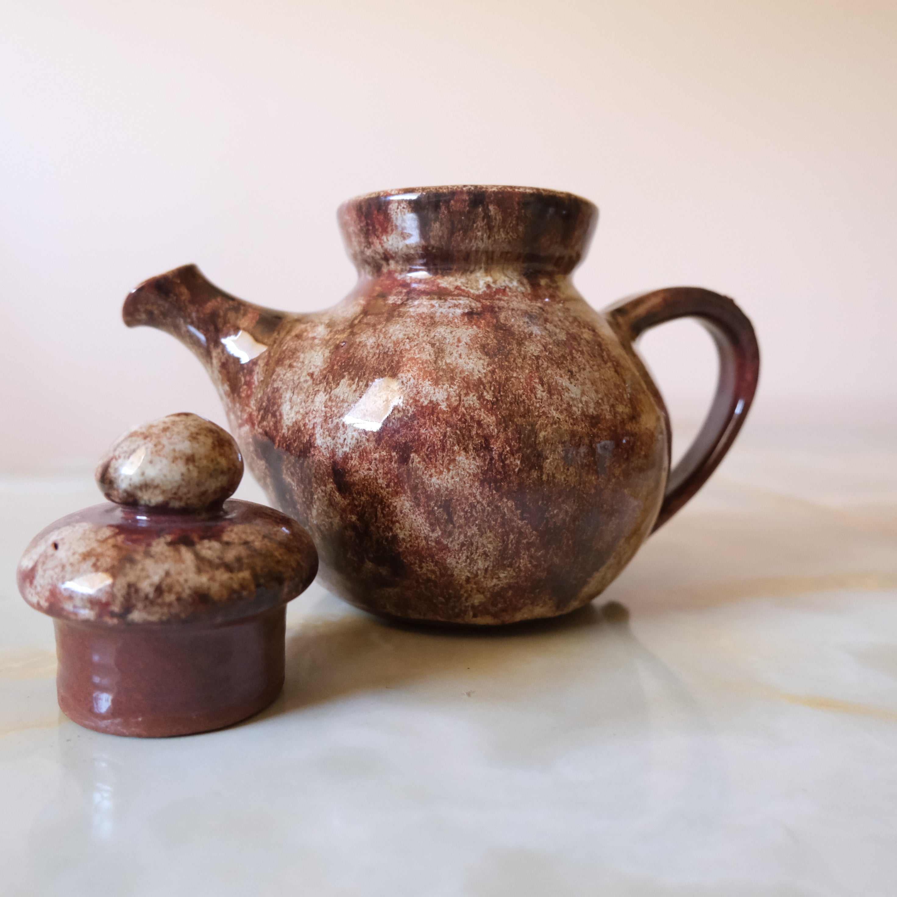Handmade Vintage Ceramic Tea Pot: Pinecroft
