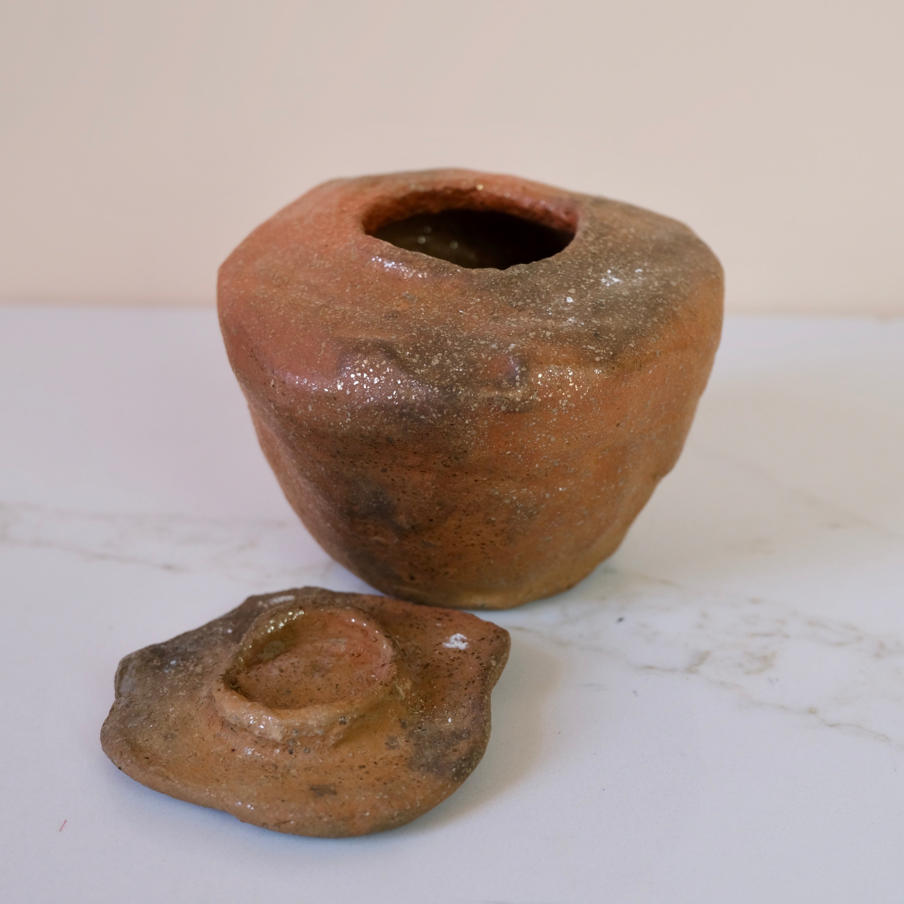 Pit Fired Earthenware Tea Caddy #5