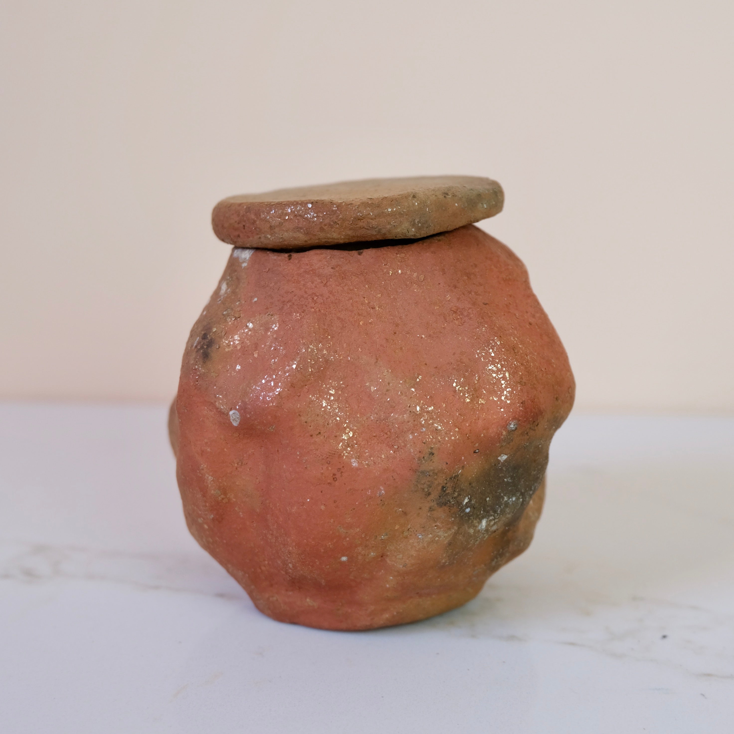 Pit Fired Earthenware Tea Caddy #6