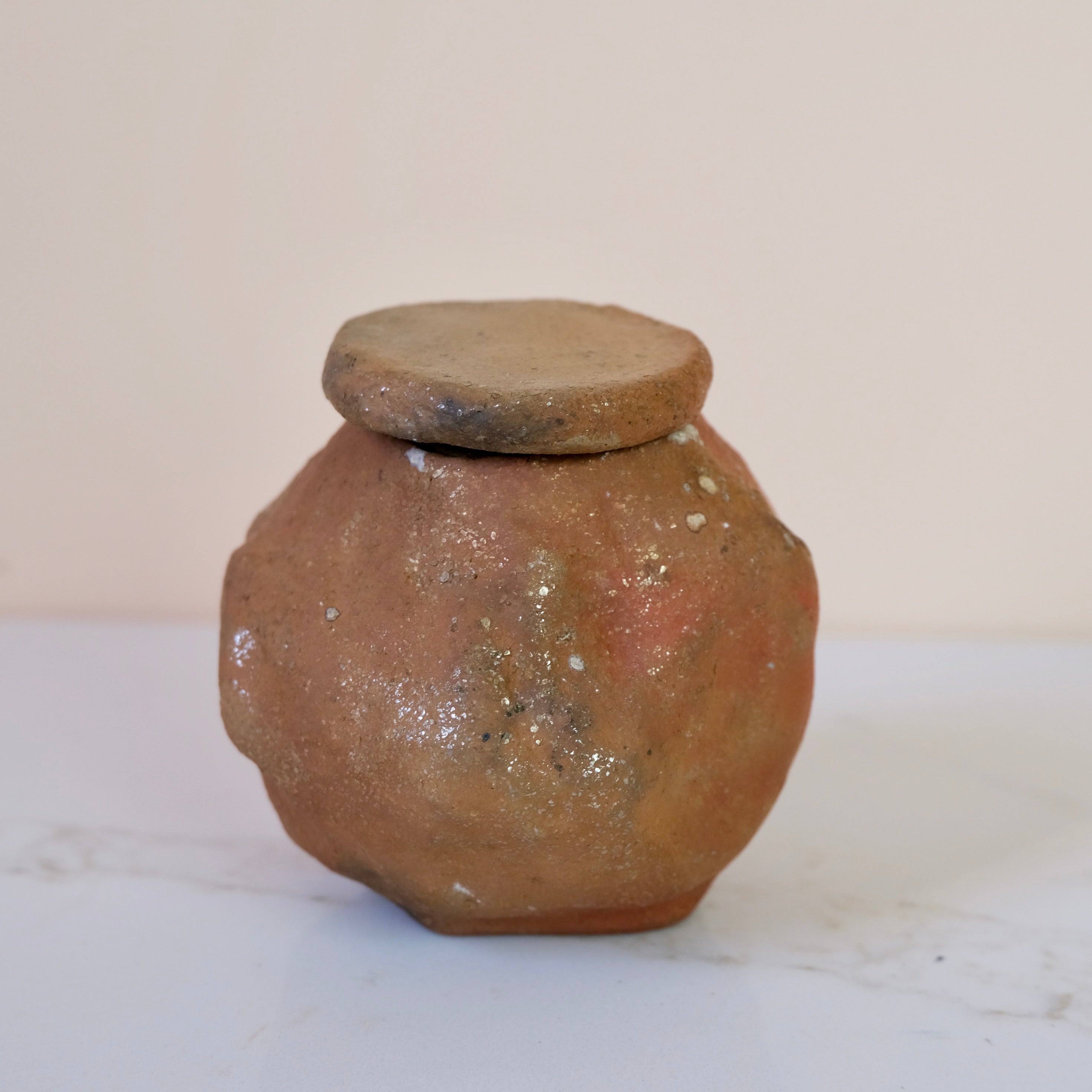 Pit Fired Earthenware Tea Caddy #6