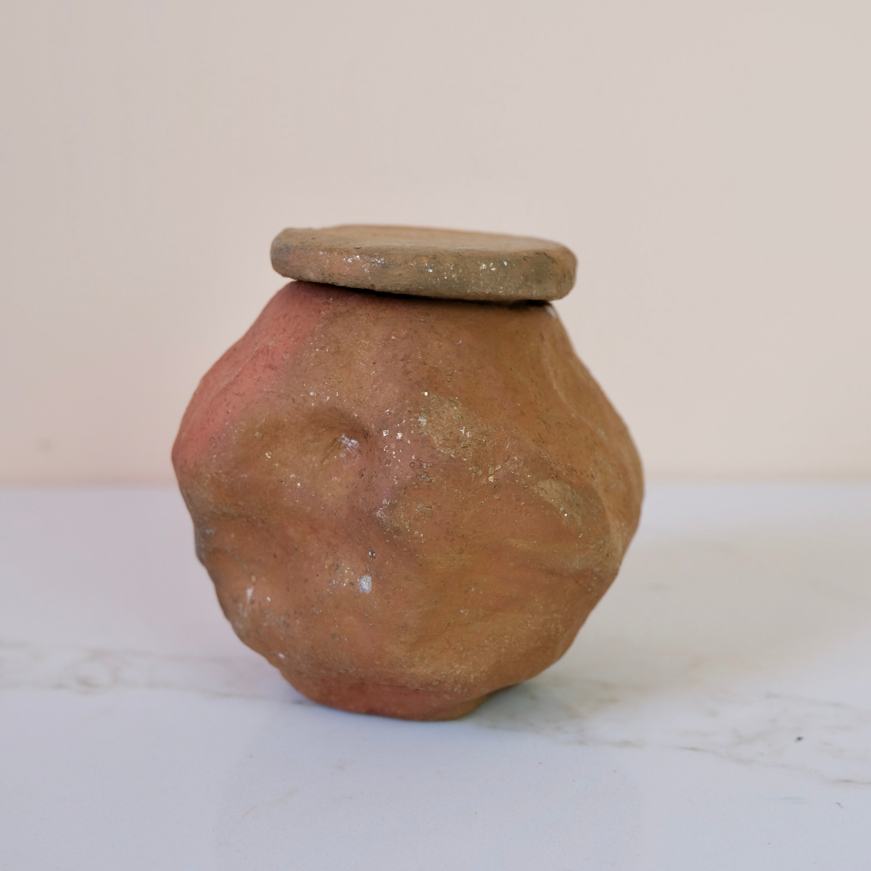 Pit Fired Earthenware Tea Caddy #6