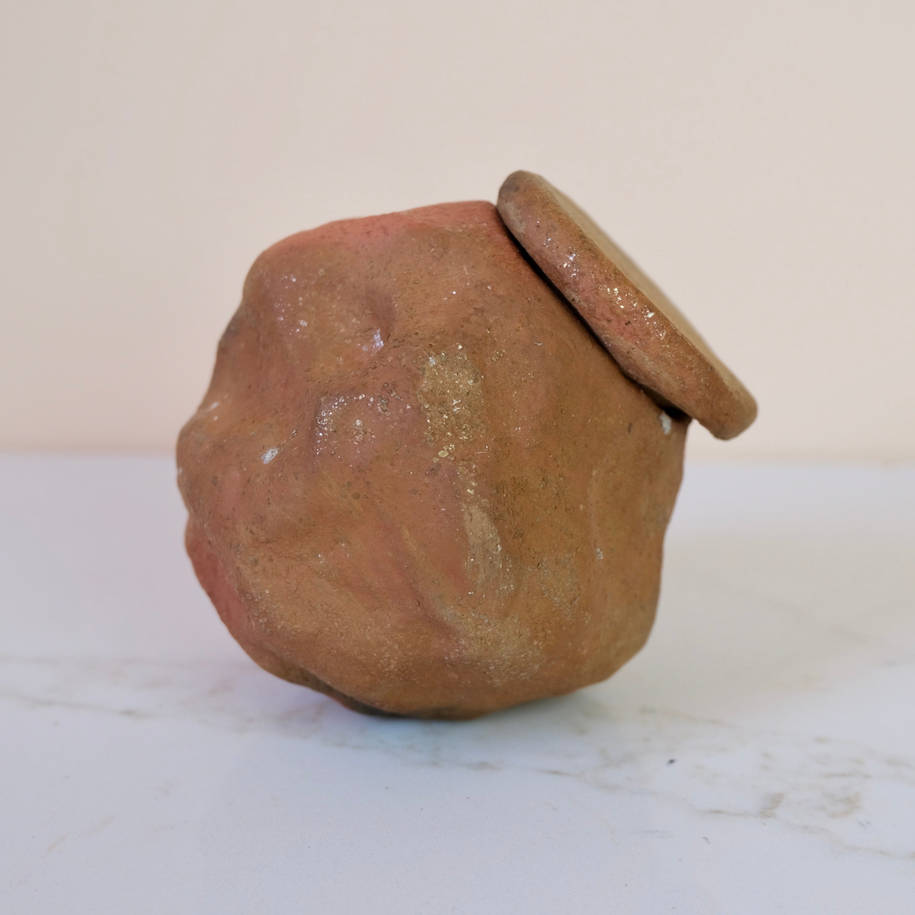 Pit Fired Earthenware Tea Caddy #6