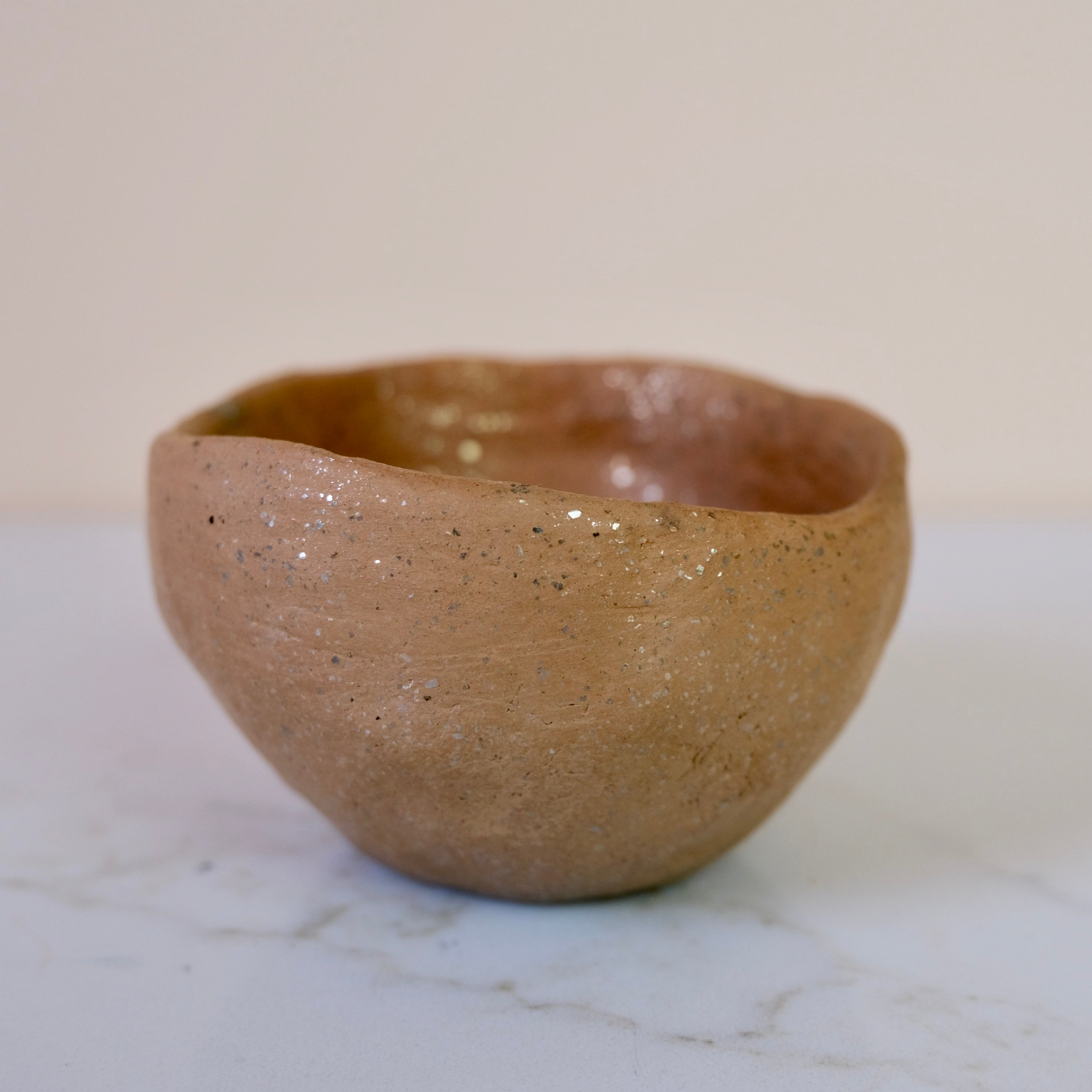 Pit Fired Earthenware Tea Bowl #9