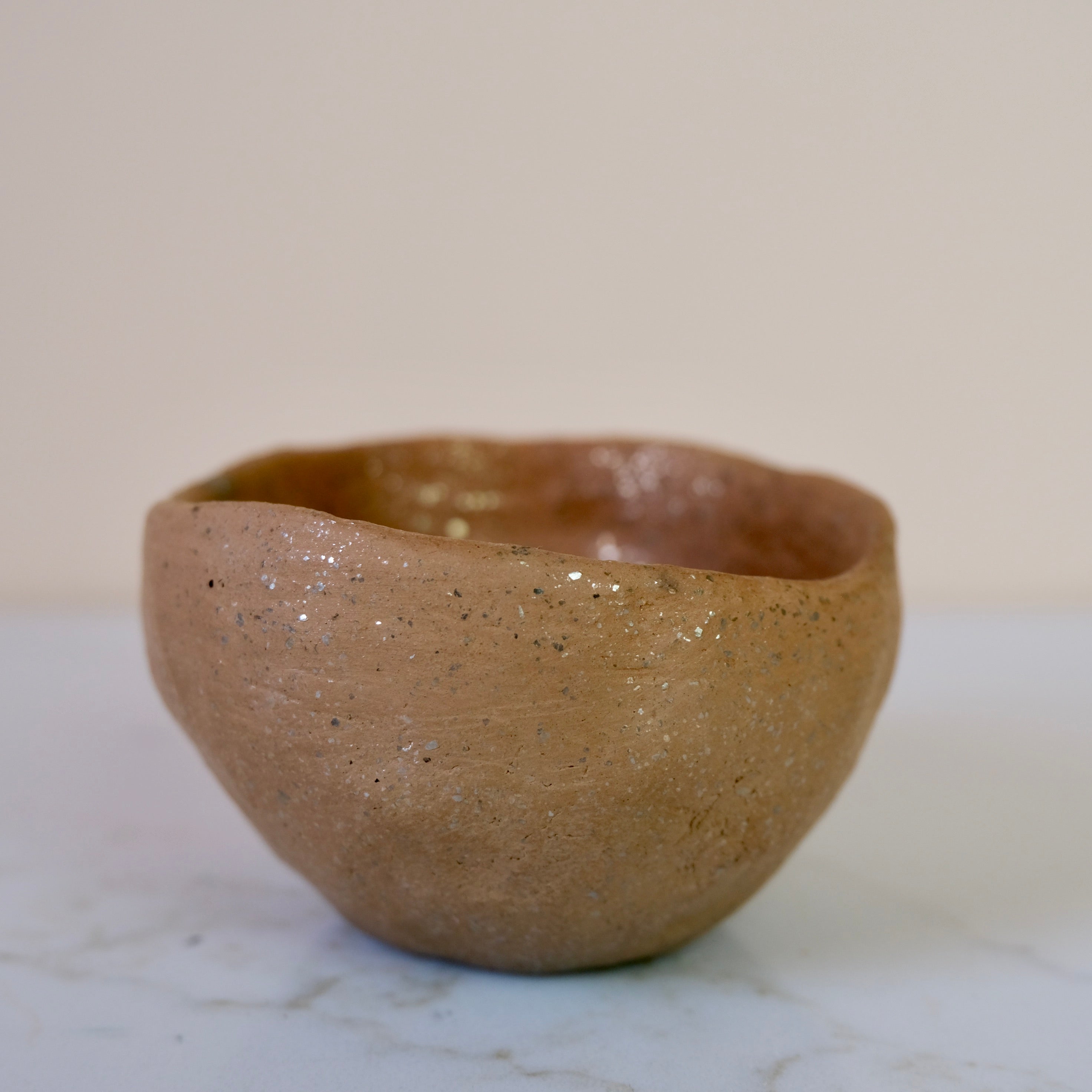 Pit Fired Earthenware Tea Bowl #9