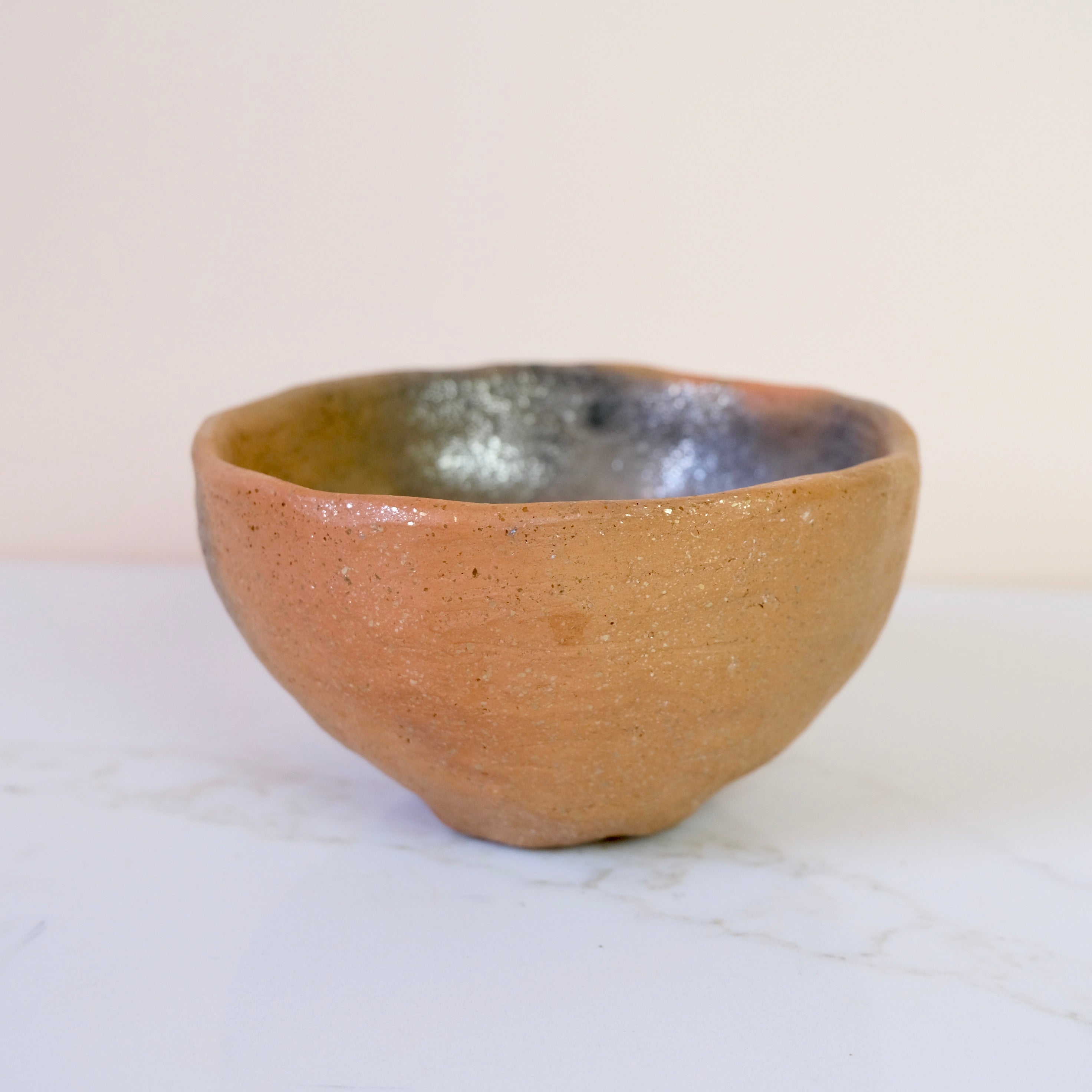 Pit Fired Earthenware Tea Bowl #12