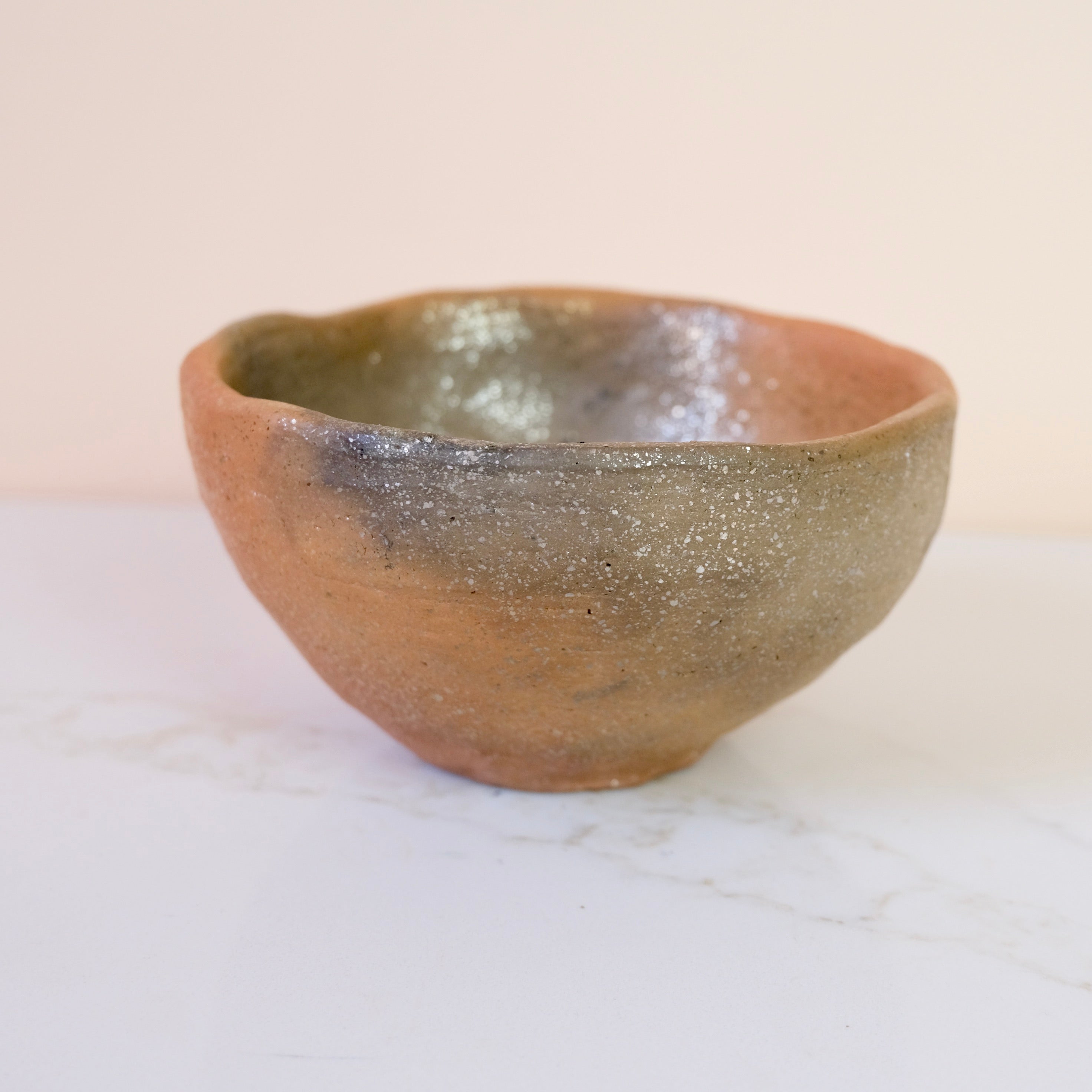 Pit Fired Earthenware Tea Bowl #12