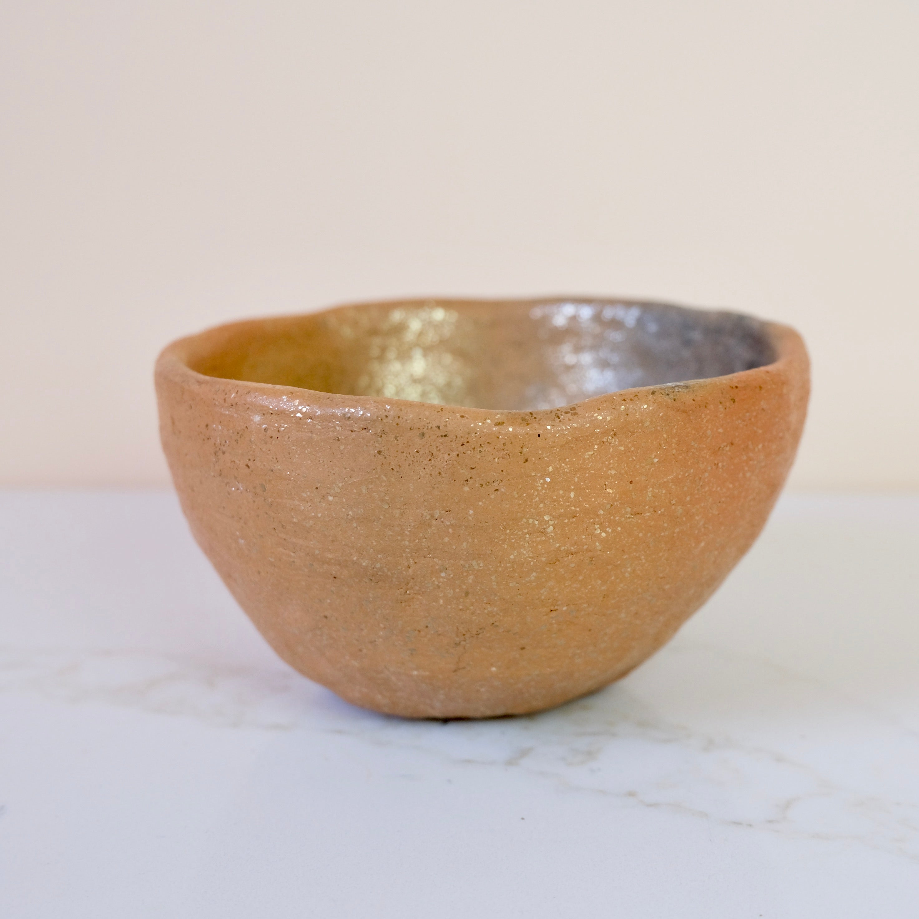 Pit Fired Earthenware Tea Bowl #12