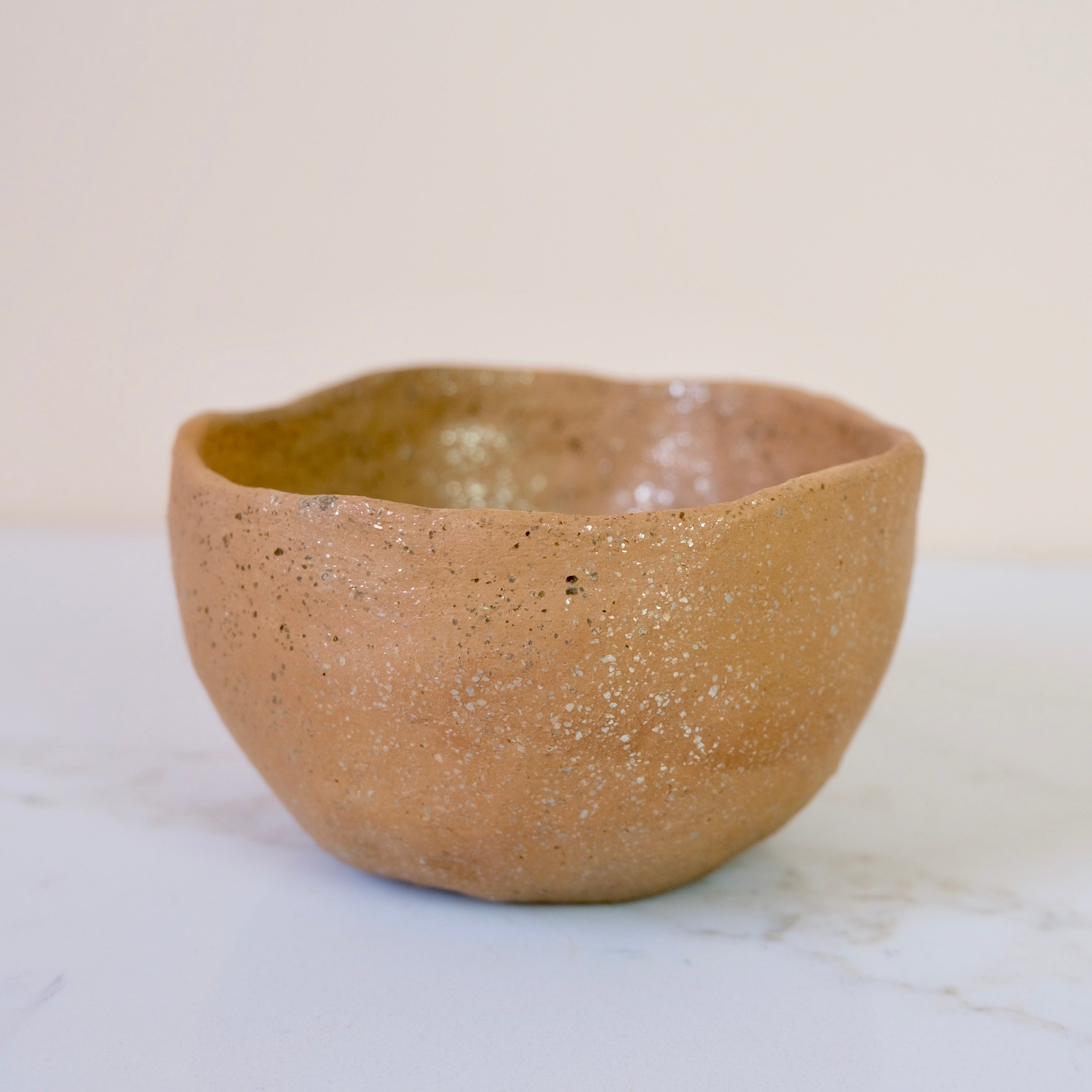 Pit Fired Earthenware Tea Bowl #13