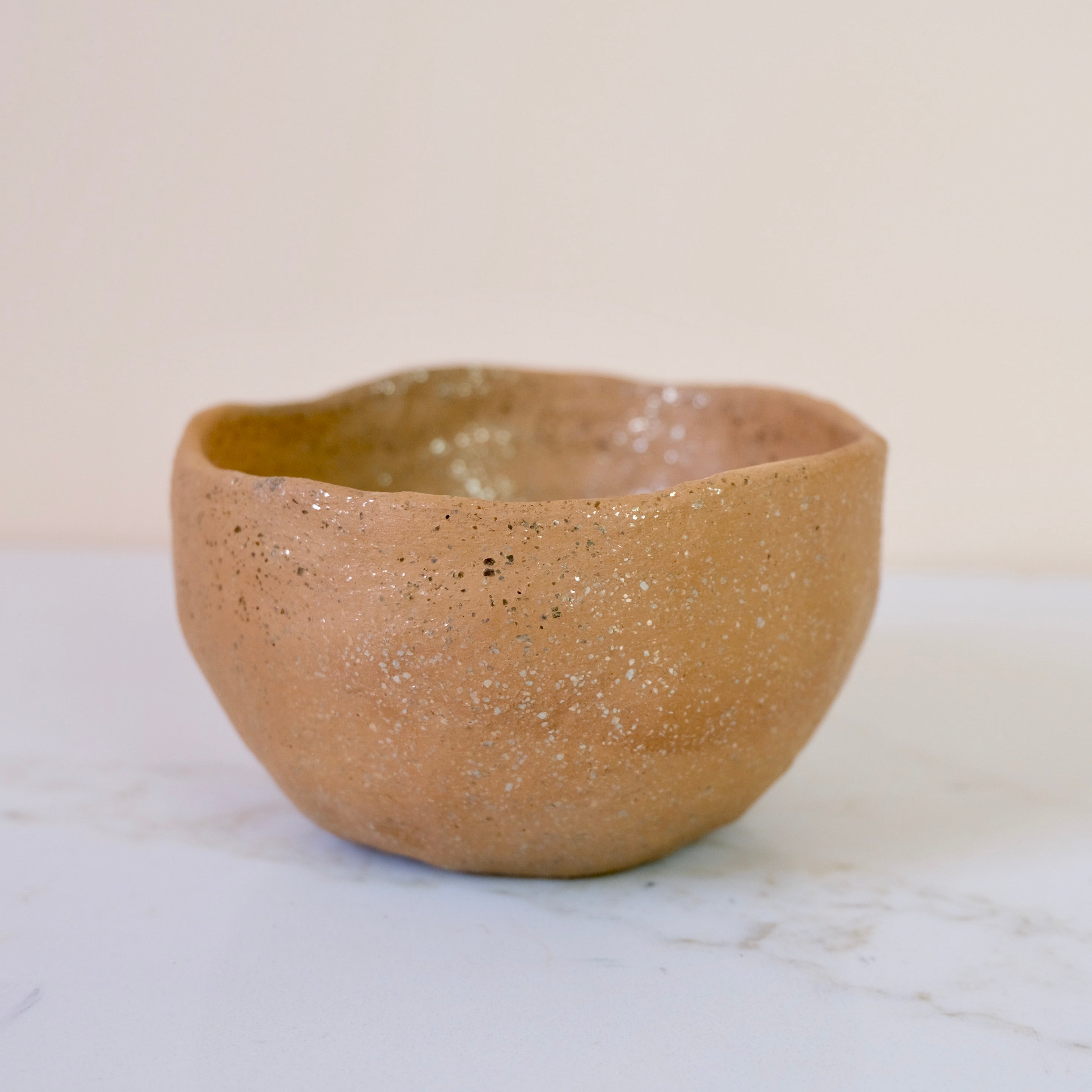 Pit Fired Earthenware Tea Bowl #13
