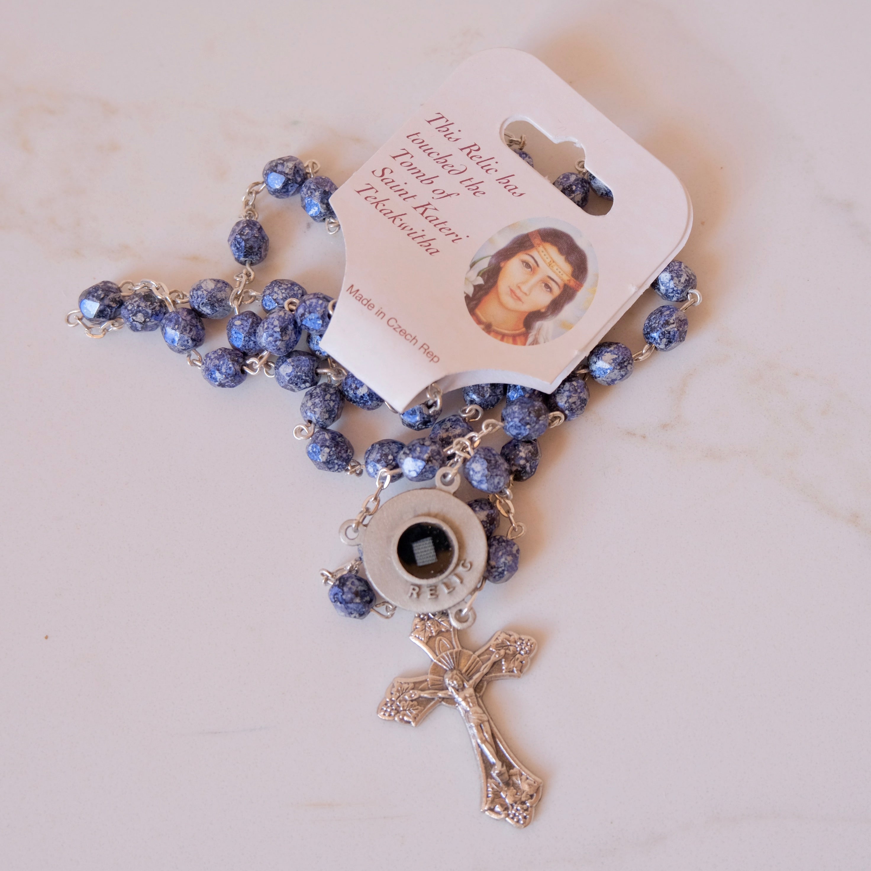 ROSARY TOUCHED TO THE TOMB OF SAINT KATERI TEKAKWITHA