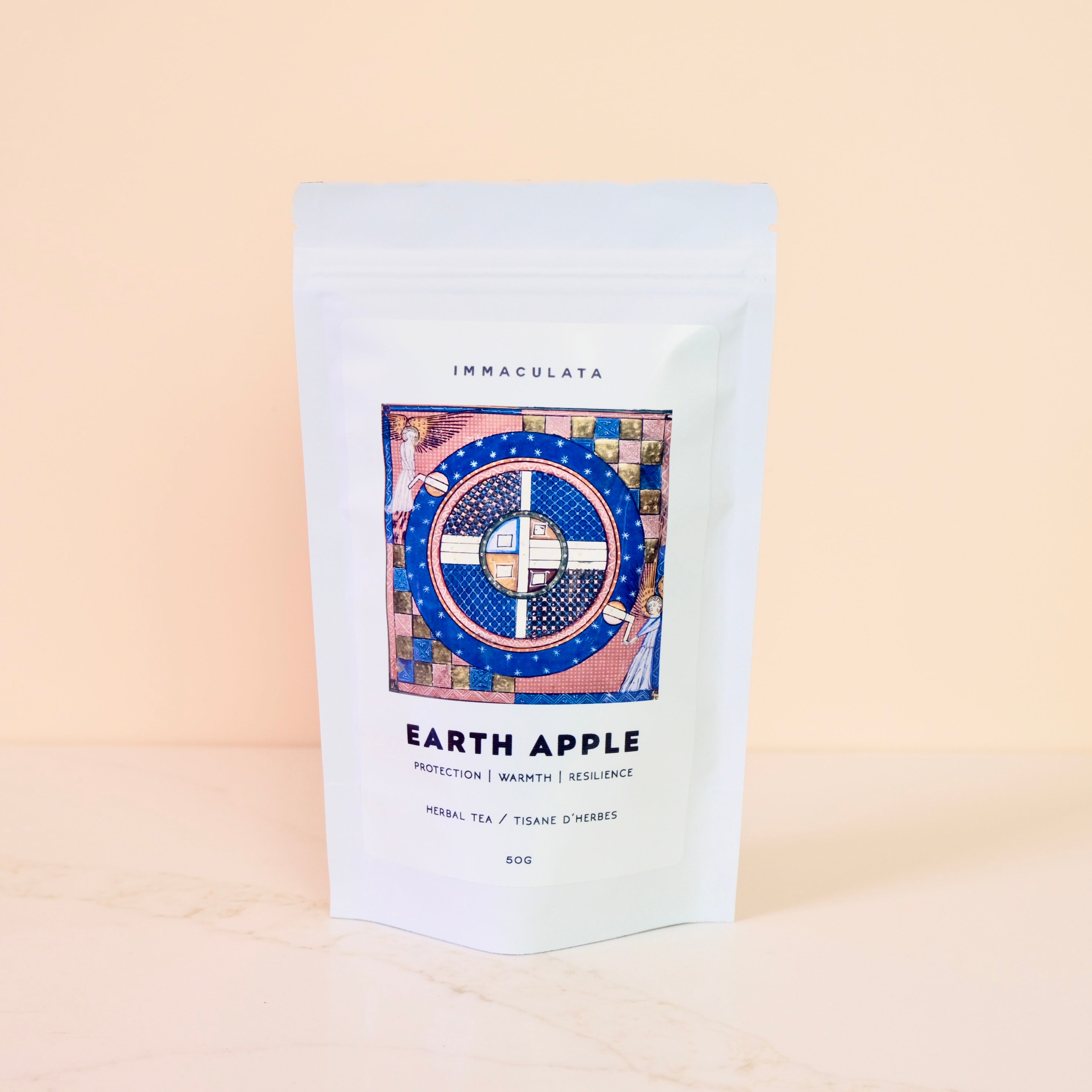 A bag of Earth Apple tea by Immaculata Herb Farm 