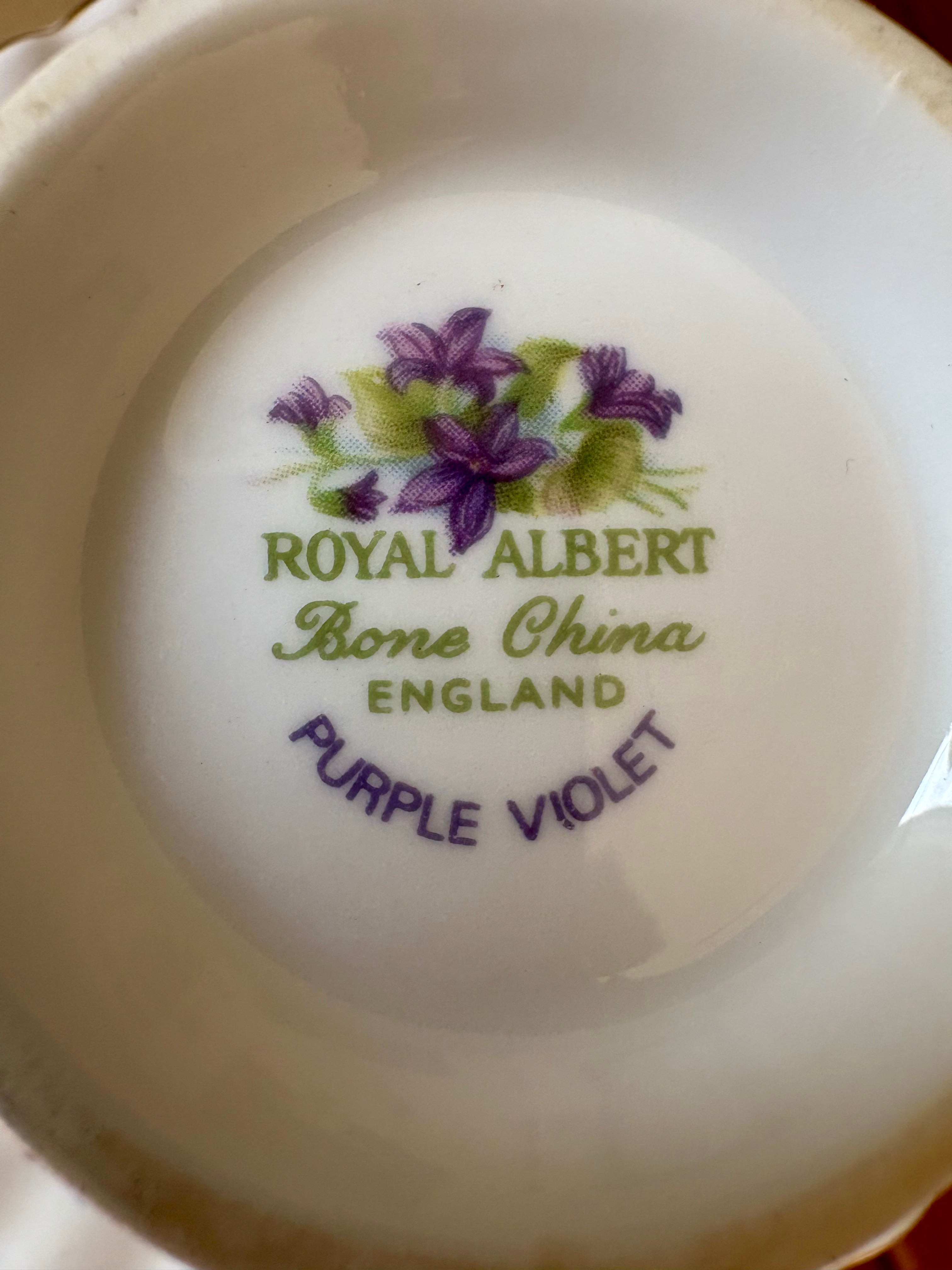 Royal Albert Purple Violet Bone China Tea cup and saucer set