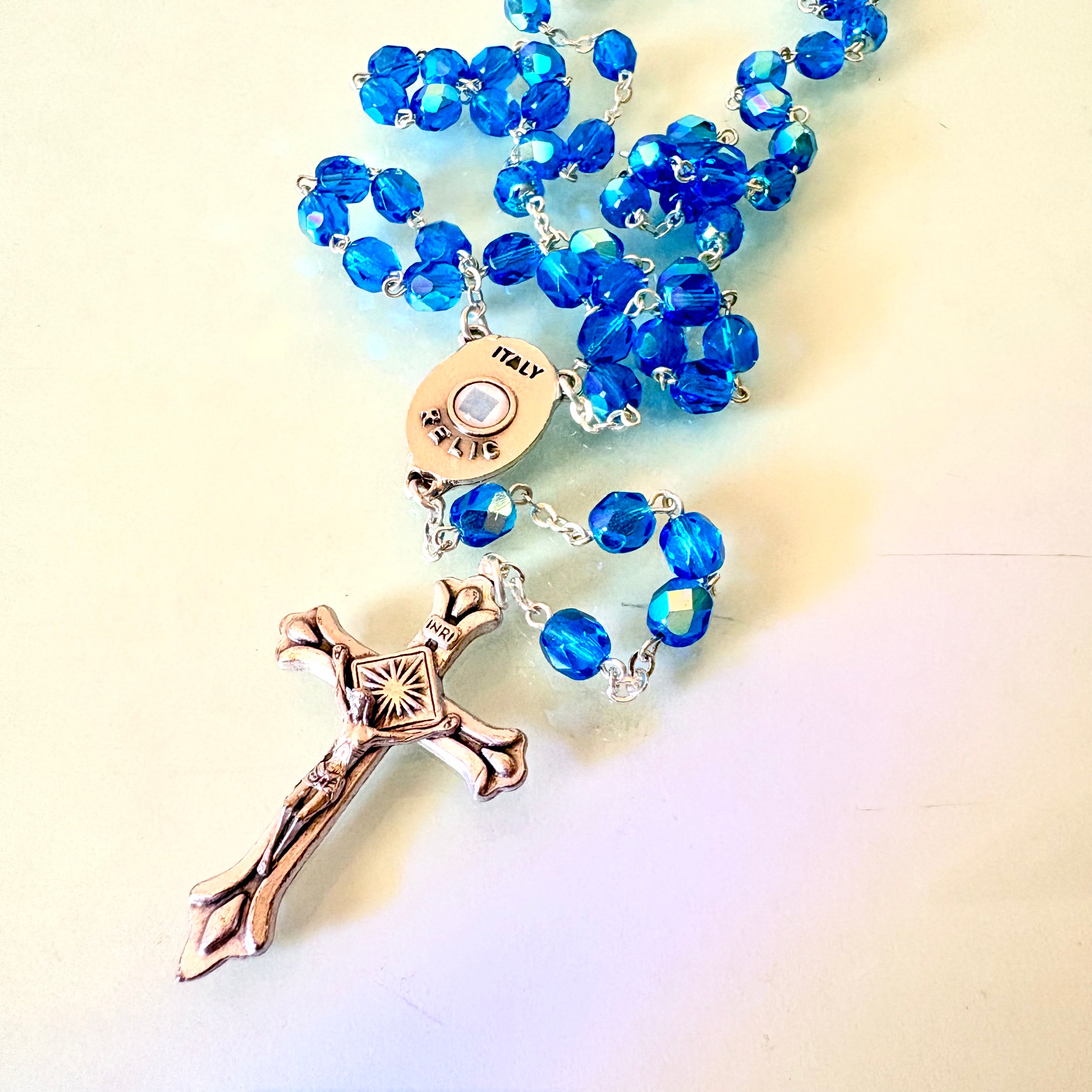 OUR LADY OF LOURDES ROSARY TOUCHED TO THE GROTTO