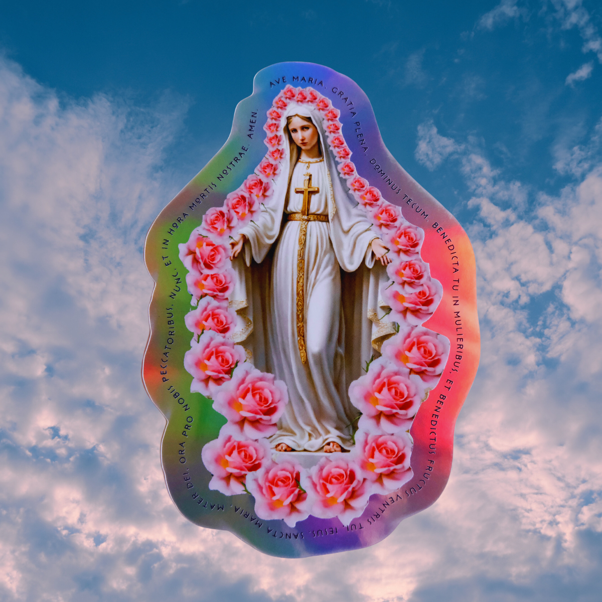 OUR LADY OF THE HOLY ROSARY STICKER