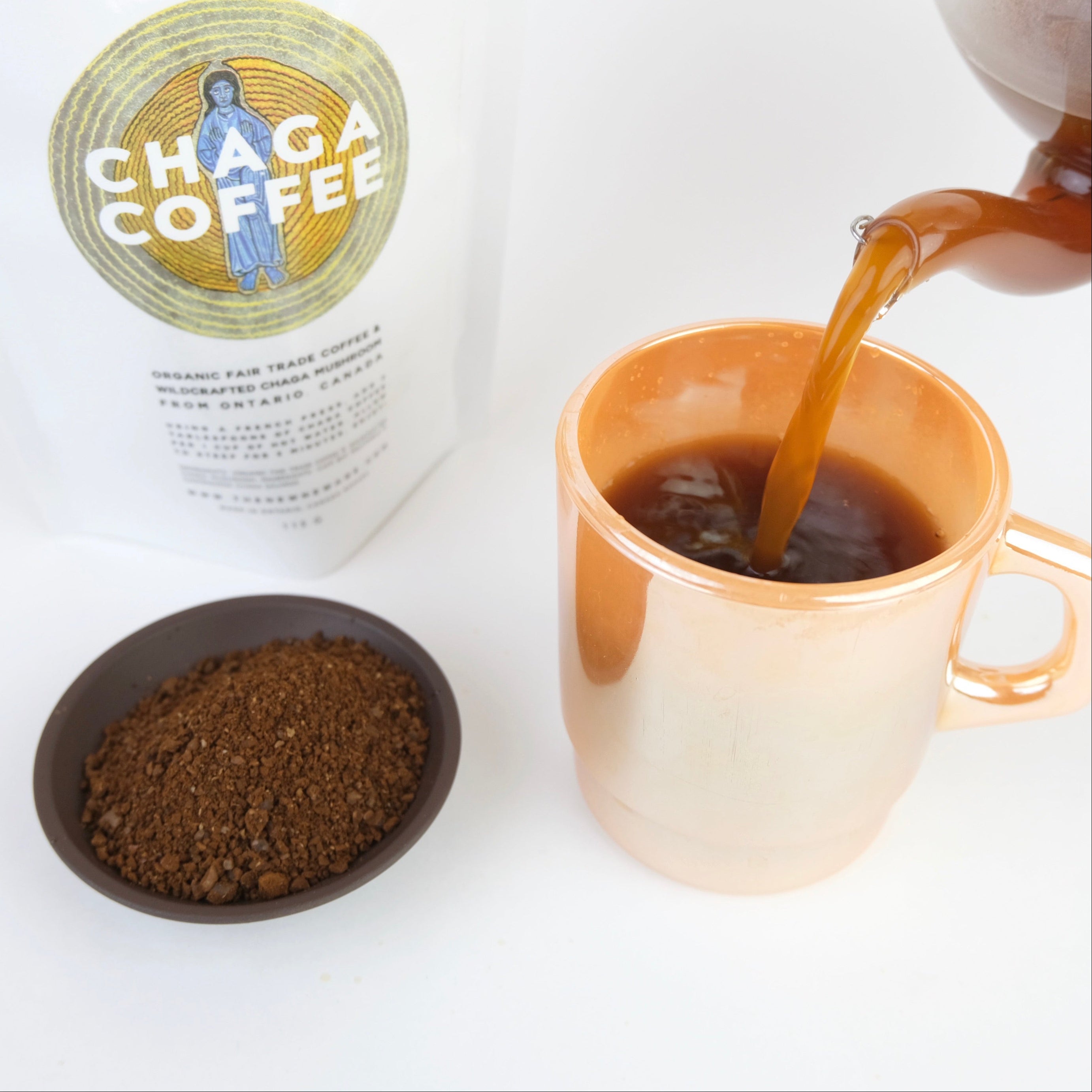 Chaga coffee from The New New Age Herb Farm